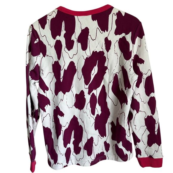 NWT adidas x Zoe Saldana Collection Sweatshirt Pullover Berry White - Picture 2 of 6